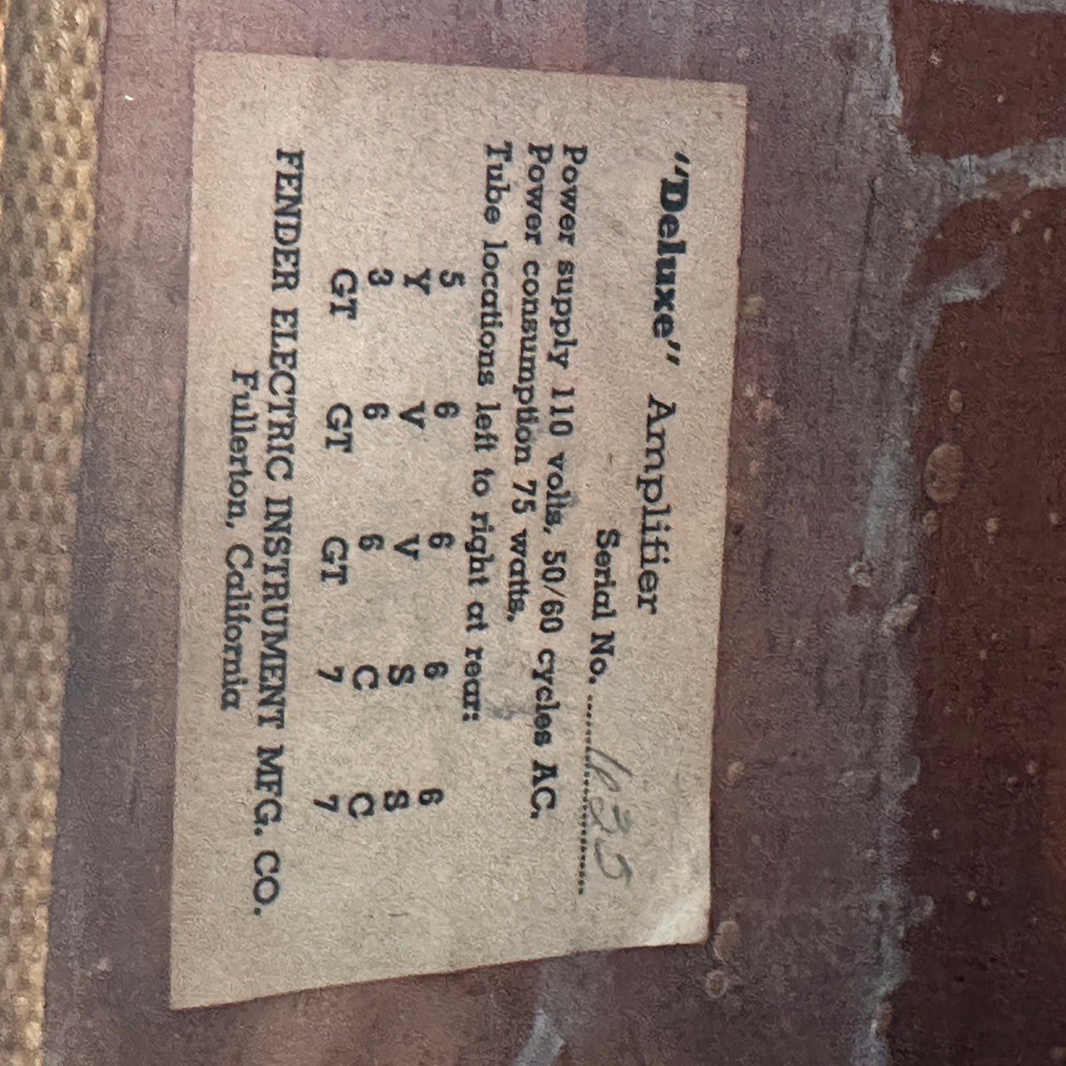 1948 Fender Deluxe 5A3