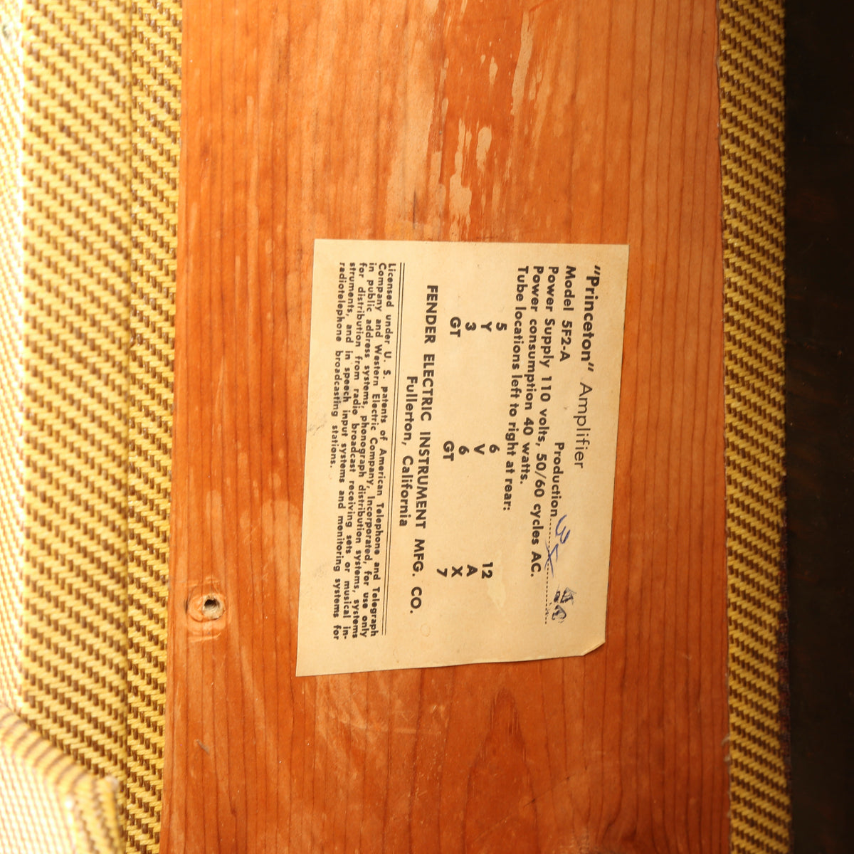 1961 Fender Princeton 5F2-A