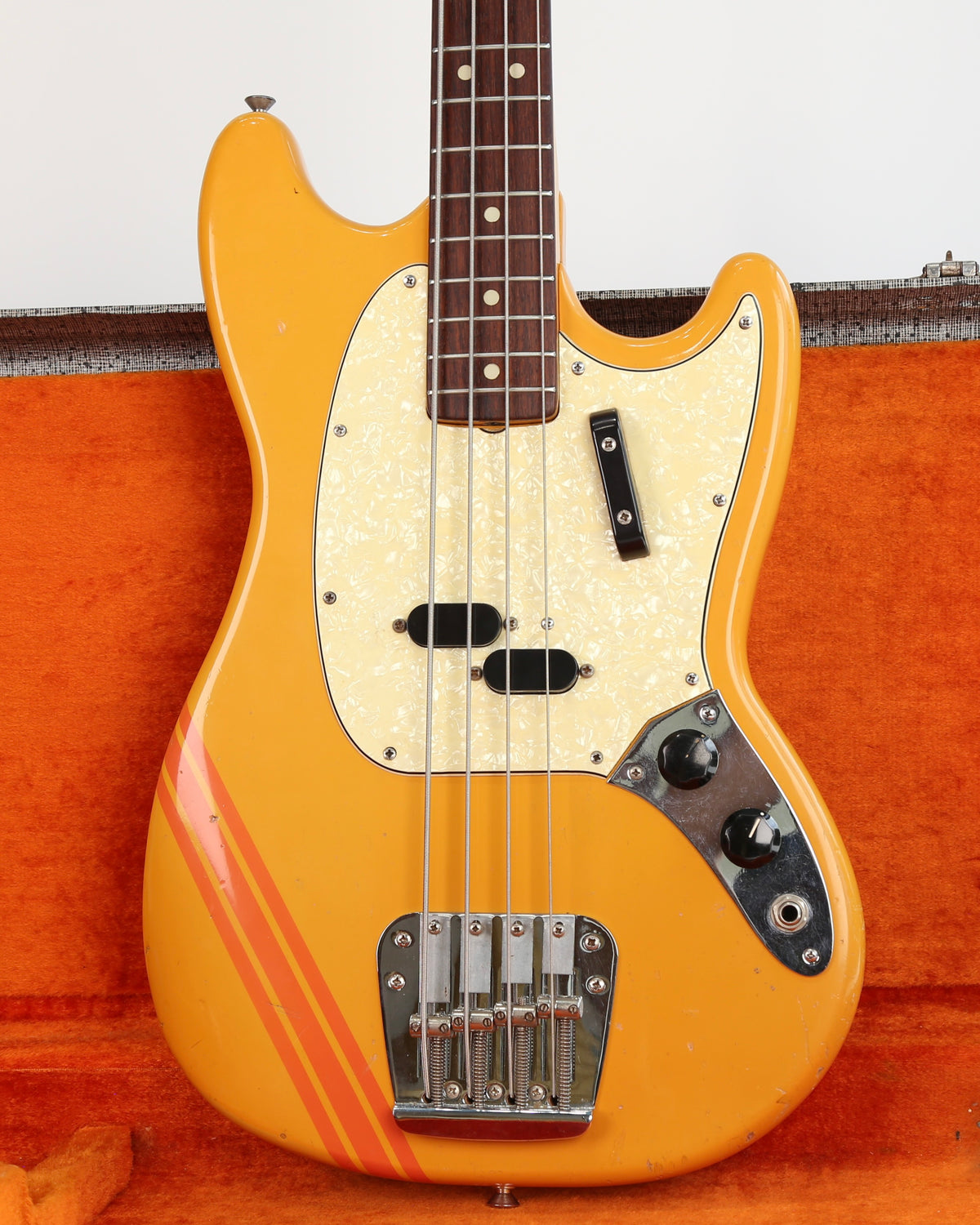 1969 Fender Mustang Bass Competition Orange finish