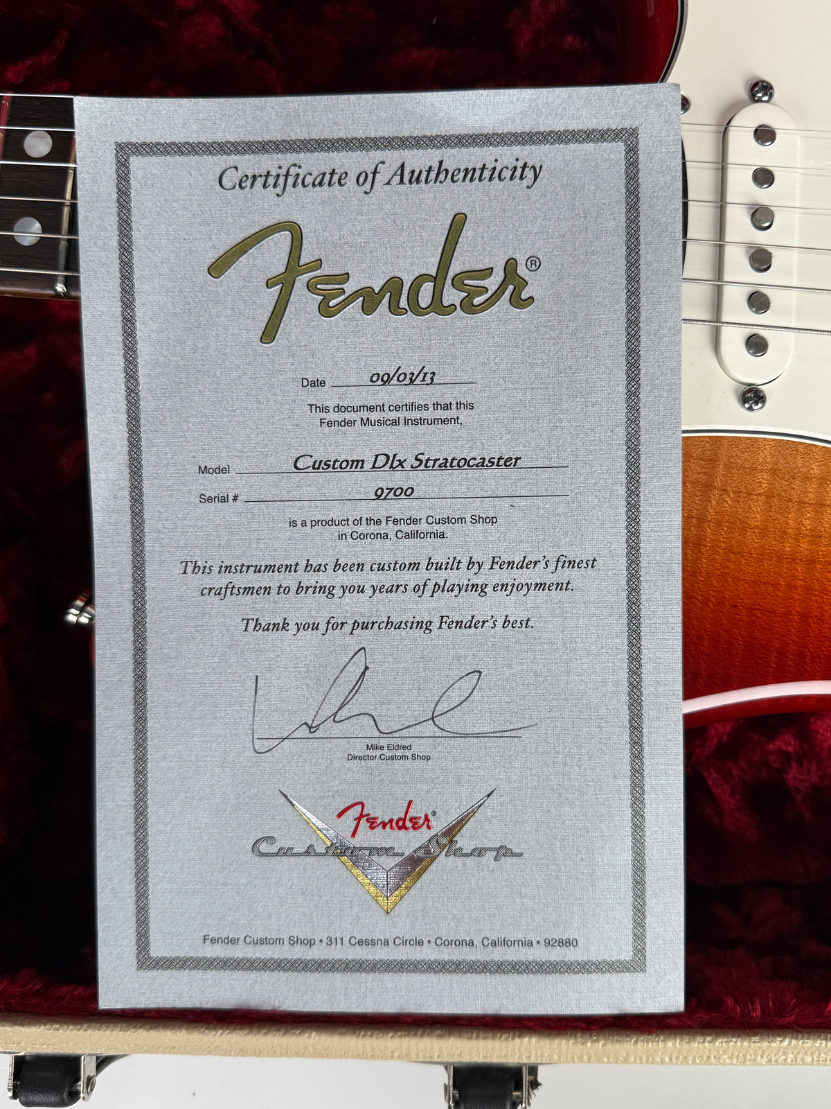 2013 Fender Custom Shop Deluxe Stratocaster