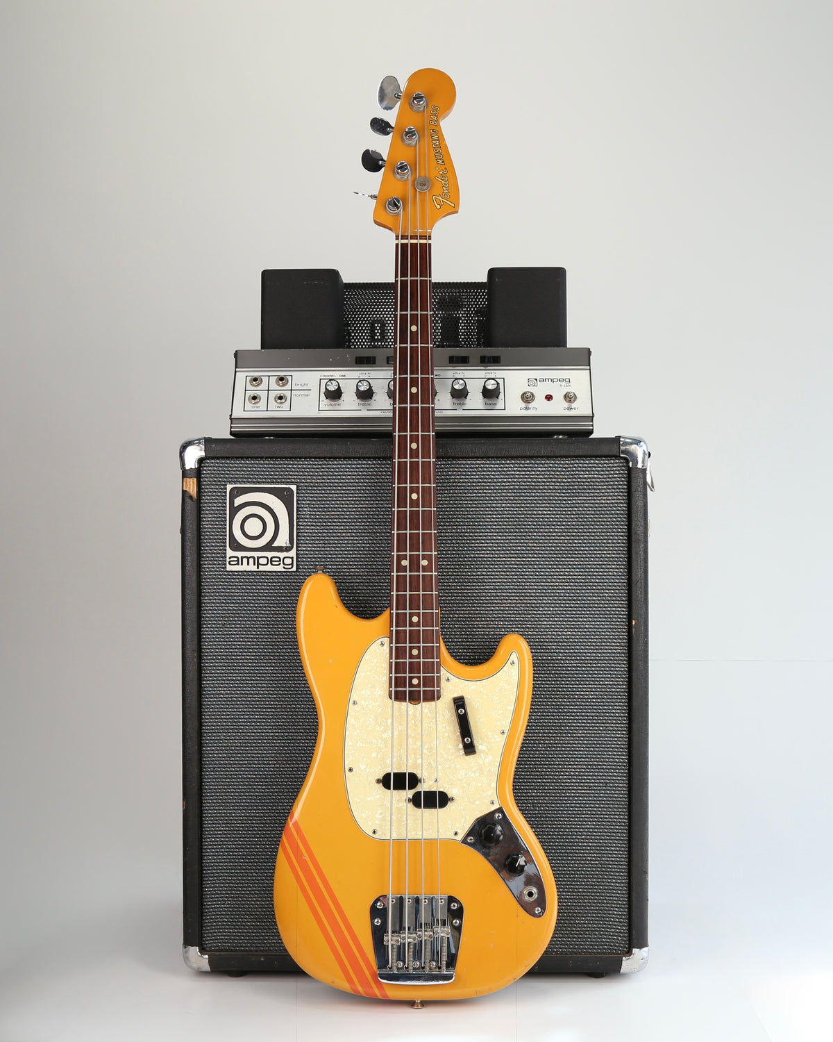 1969 Fender Mustang Bass Competition Orange finish