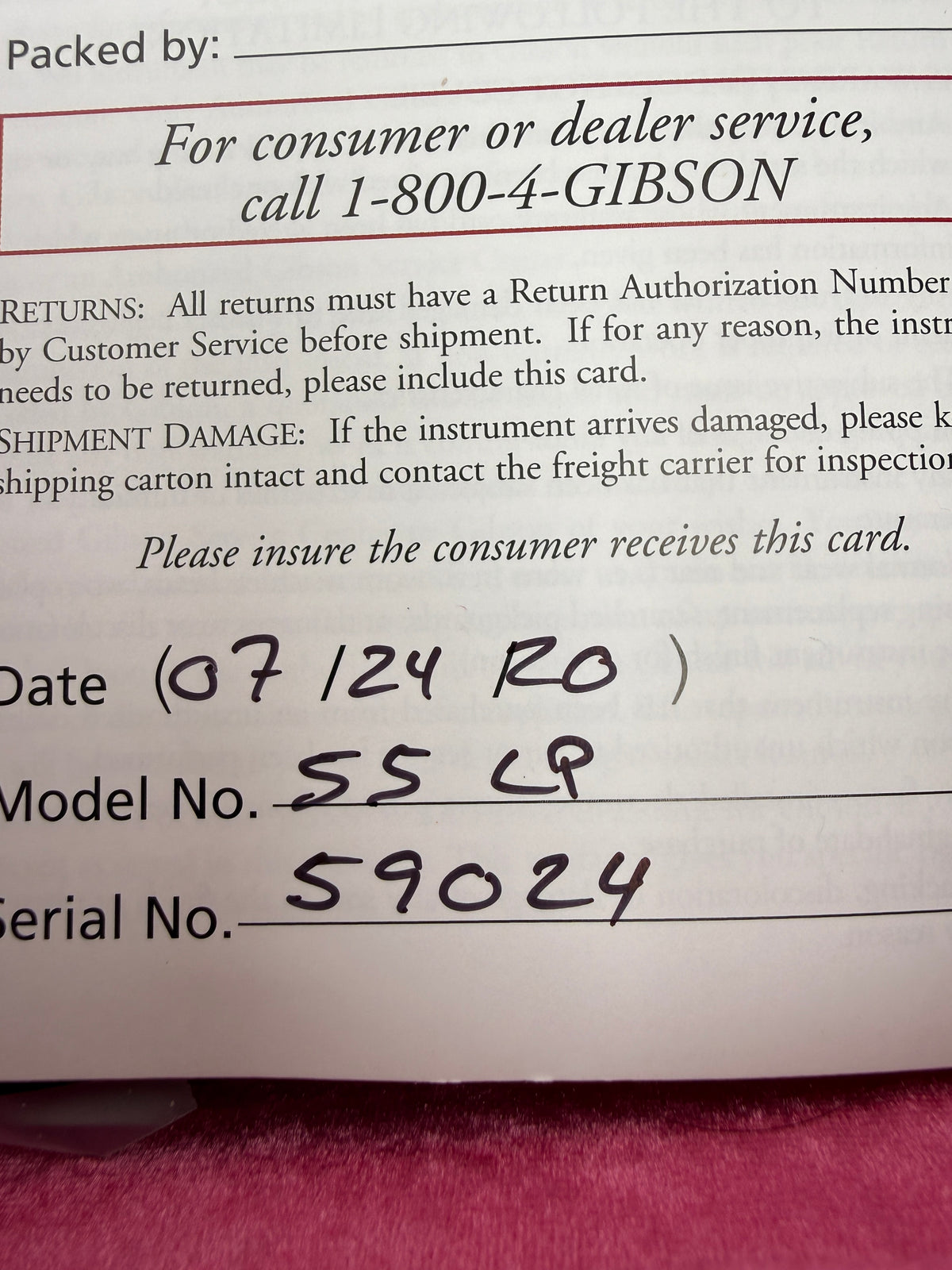 2020 Gibson R5 1955 Les Paul Goldtop