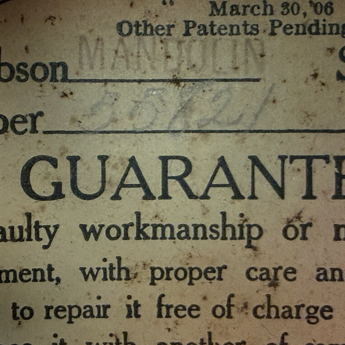 1920 Gibson Mandolin Model A