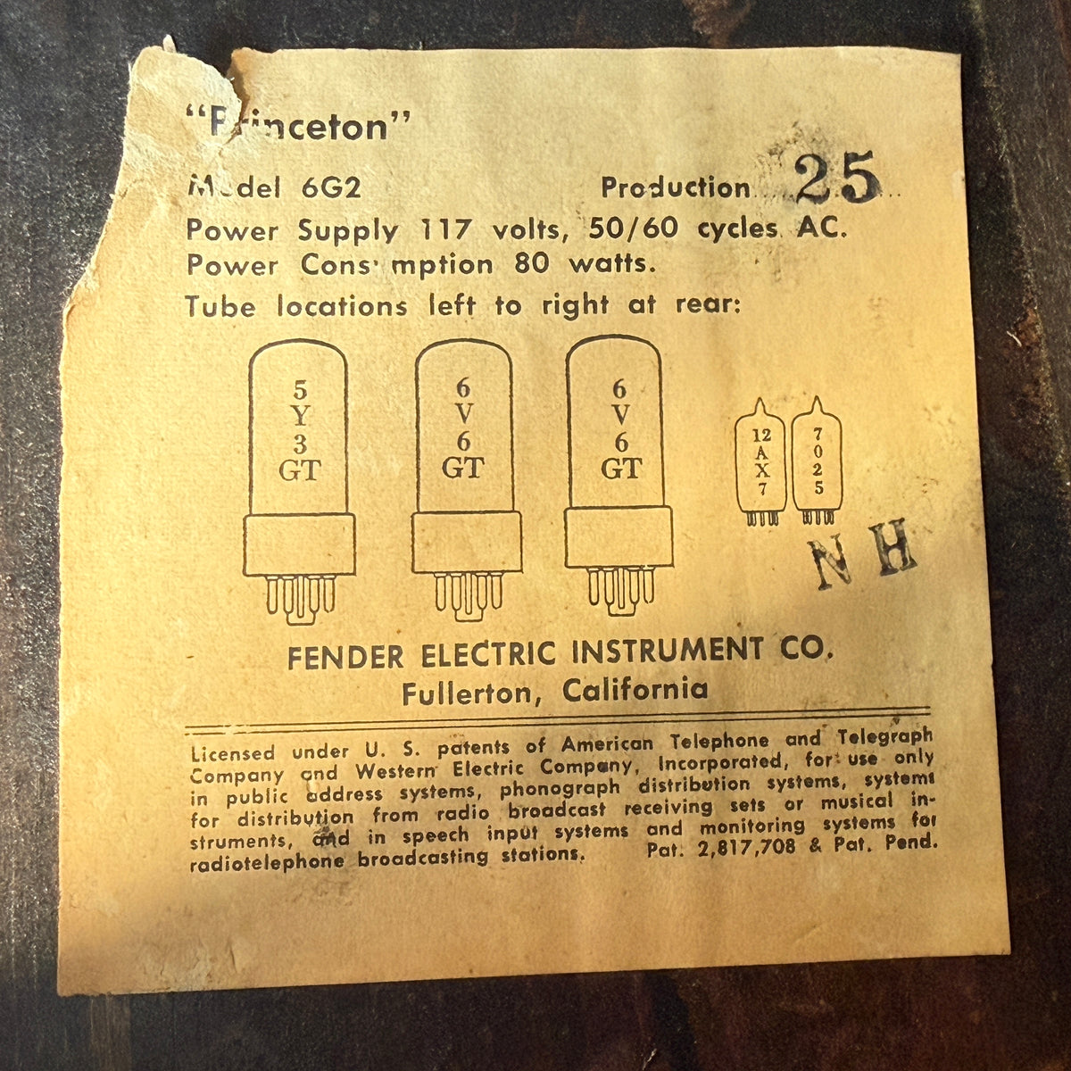 1964 Fender Princeton 6G2 Tuxedo