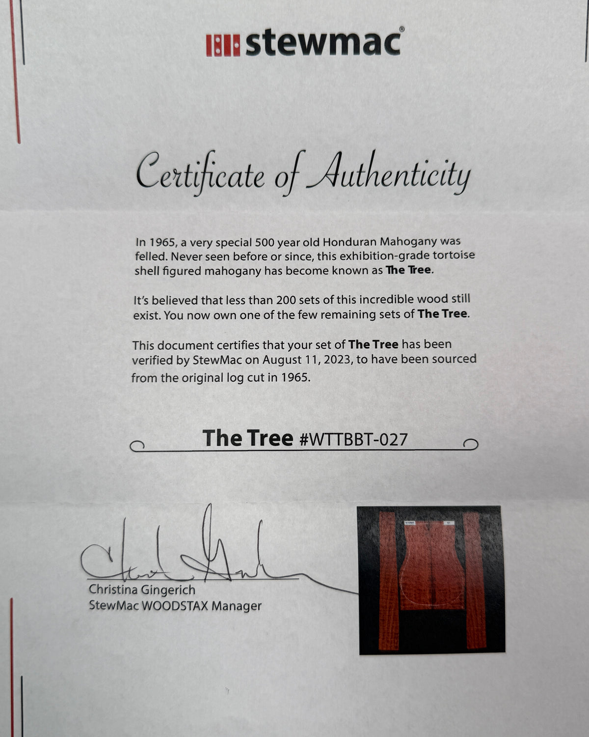 The Tree Dreadnaught Quilted Honduran Mahogany