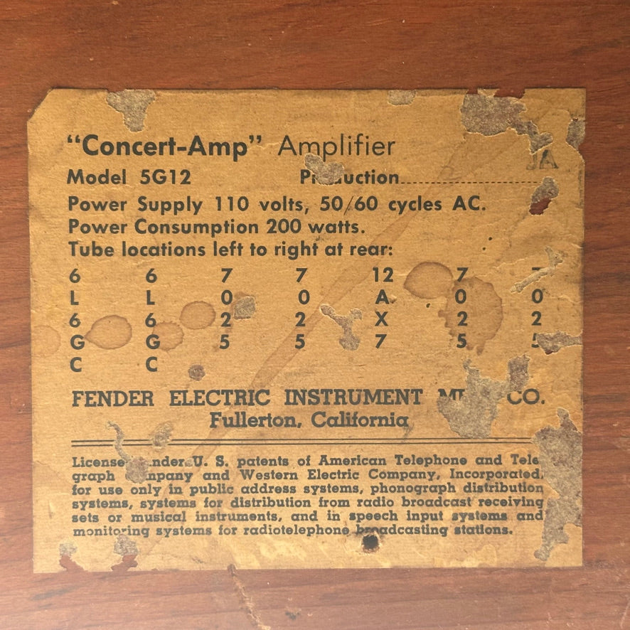 1960 Fender Concert Amp