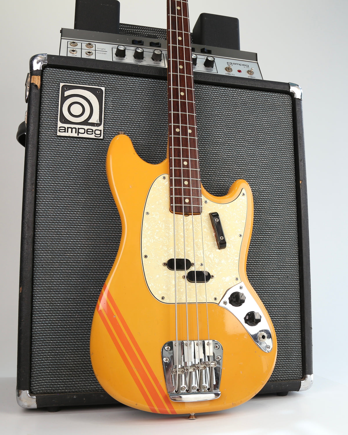1969 Fender Mustang Bass Competition Orange finish
