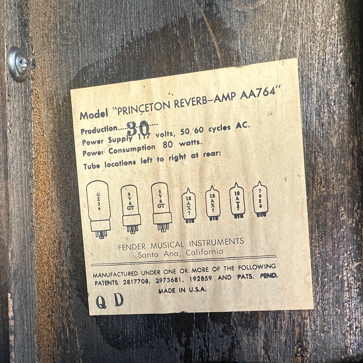 1967 Fender Princeton Reverb Amp