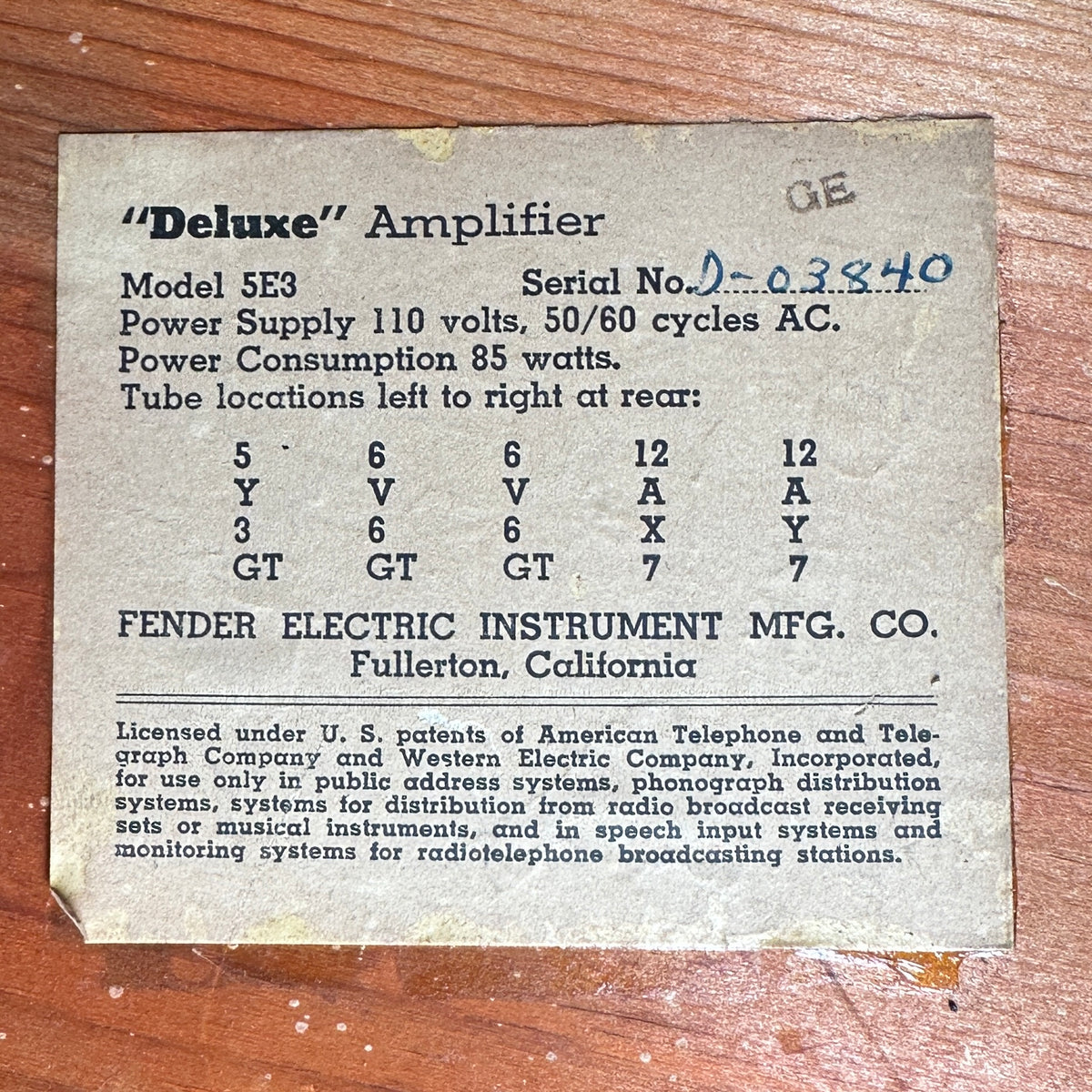 1957 Fender Deluxe Amp   Collector Grade