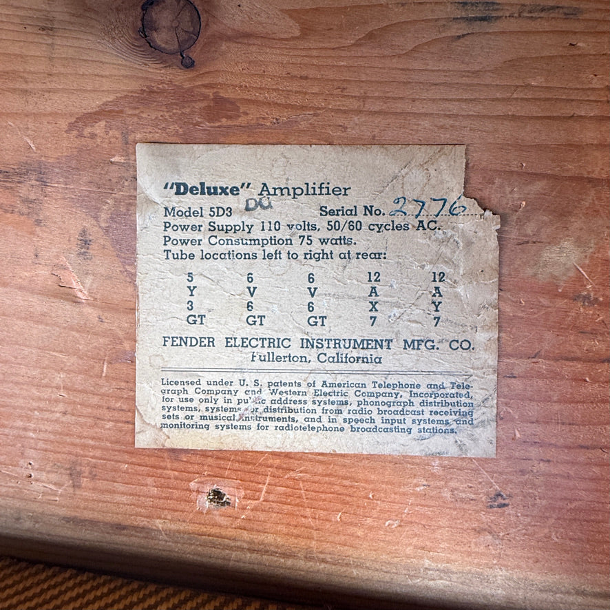 1954 Fender Deluxe Amp 5D3