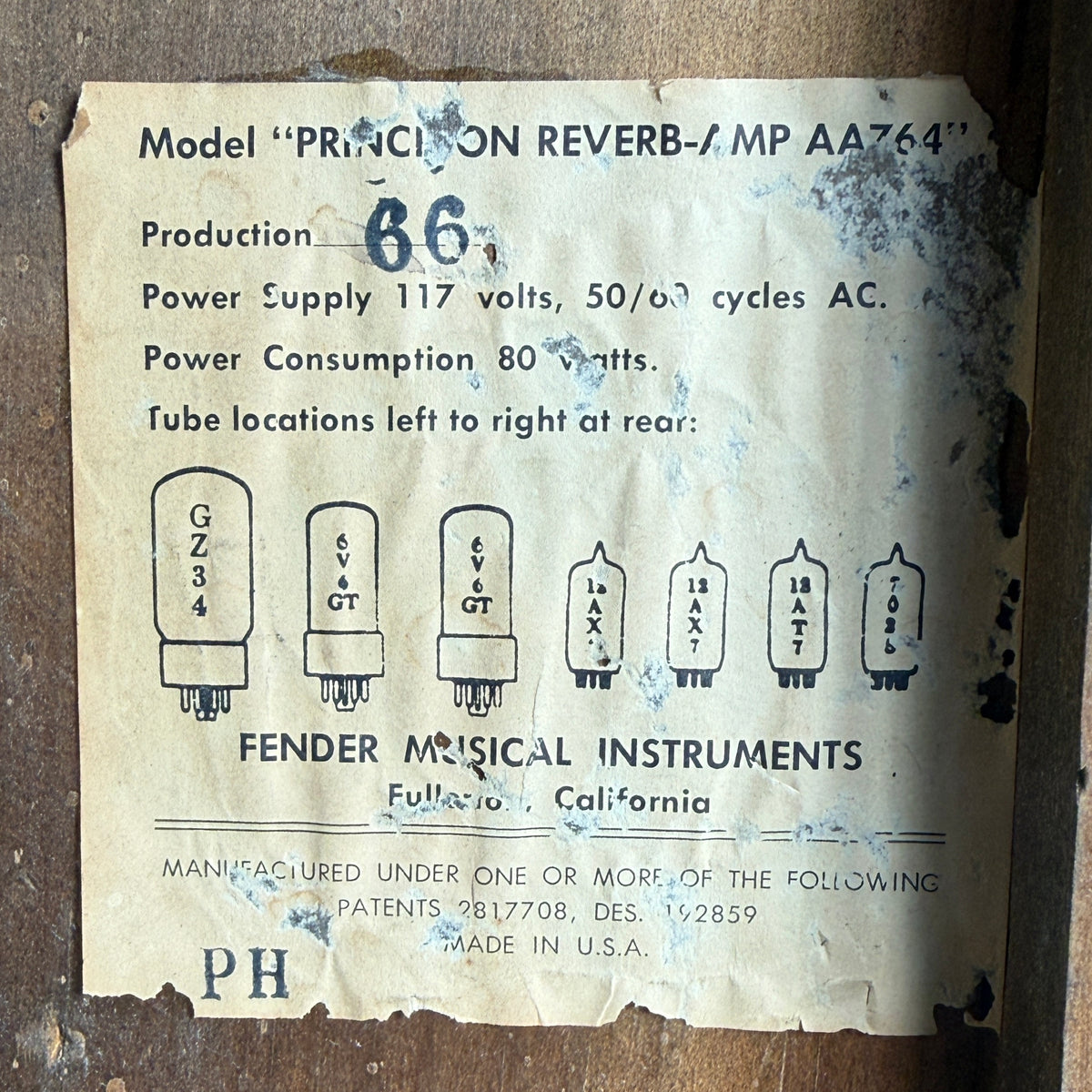 1966 Fender Princeton Reverb AA764