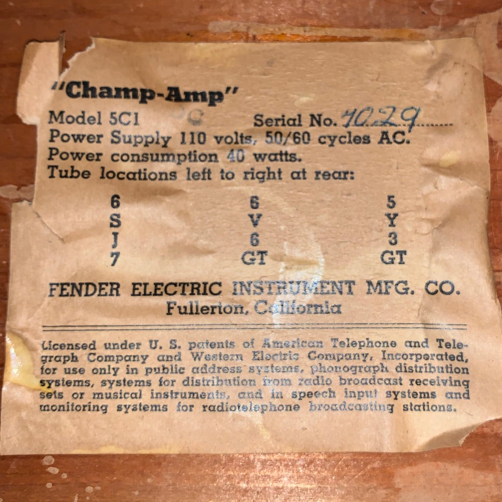 1954 Fender Champ