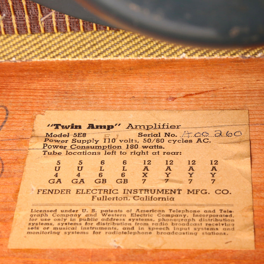 1955 Fender Twin Amp 5E8