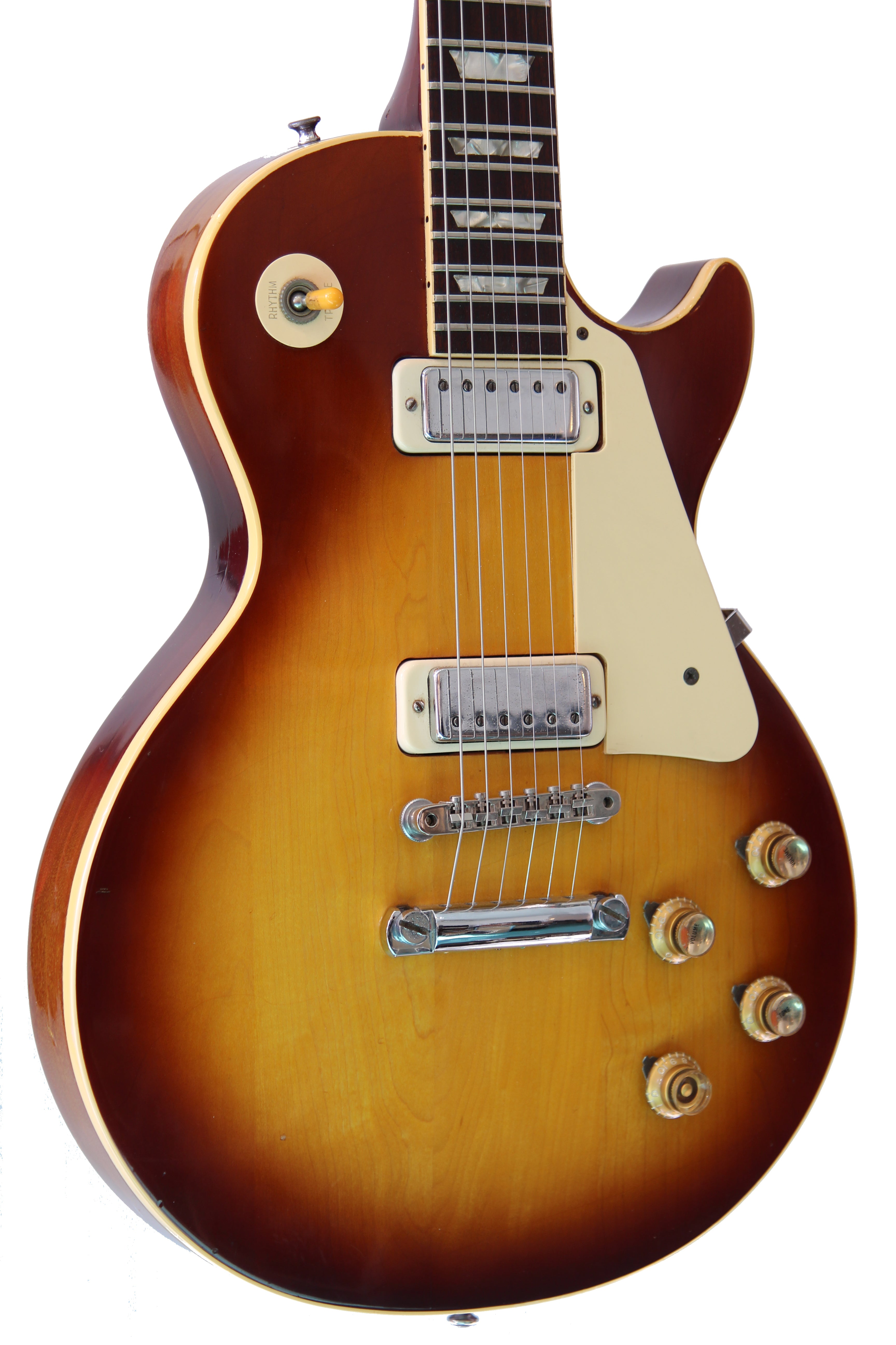 gibson les paul deluxe tobacco sunburst Carter Vintage - 1980, stopbar tailpiece Gibson Custom Dealer Select 1958