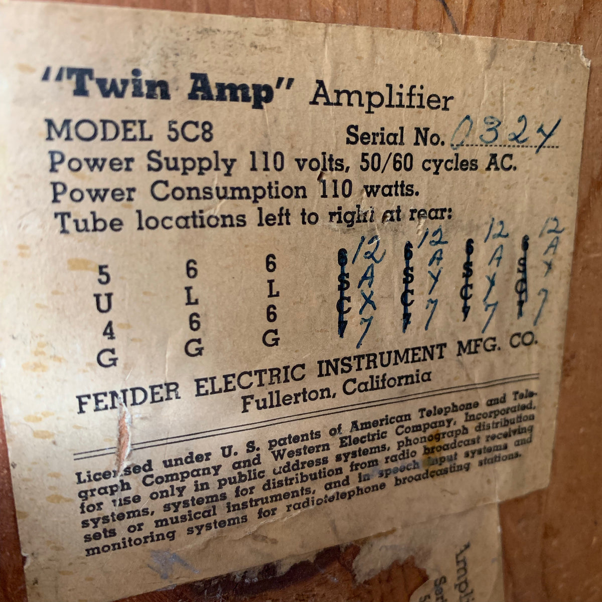 1953 Fender Twin Amp
